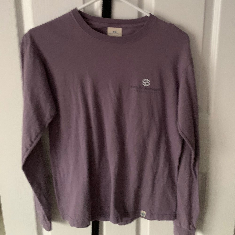 Simply Southern Purple Long Sleeve Love you to the Farm and Back size SMALL